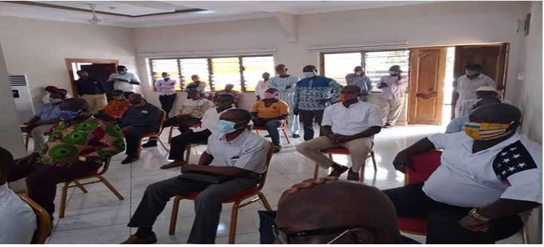 •	A SECTION OF THE TRANSPORT UNION LEADERS AT THE HANDING OVER CEREMONY